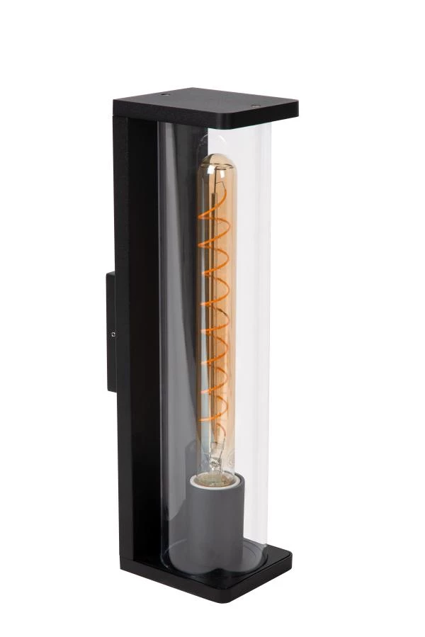 Lucide SLIGO - Wall light Indoor/Outdoor - 1xE27 - IP54 - Black - turned off